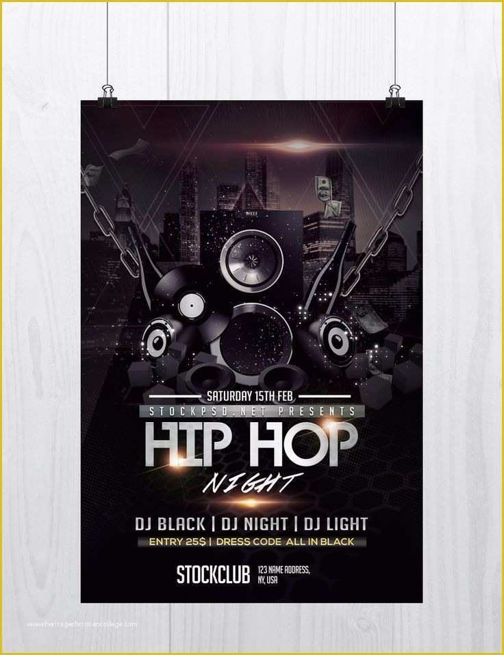 Free Editable Flyer Templates Of Hip Hop Music is Free Psd Flyer Template to Download This