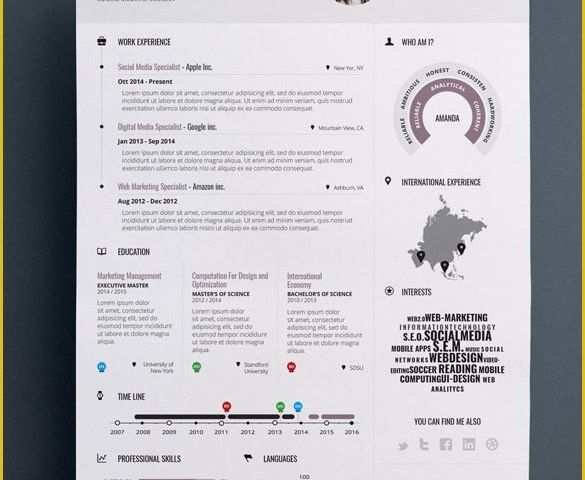 Free Editable Infographic Templates Of 33 Infographic Resume Templates Free Sample Example