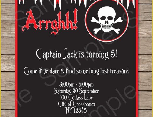 Free Editable Invitation Templates Of Free Editable Pirate Invitation