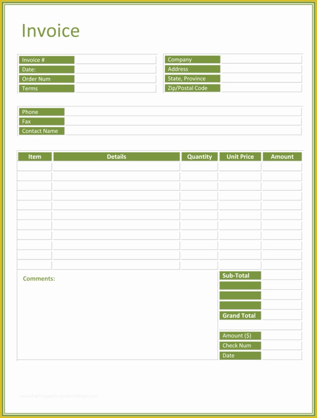 Free Editable Invoice Template Pdf Of Fillable Invoice Template Word