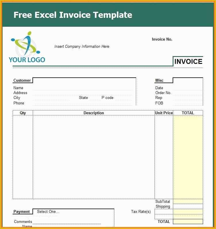 Free Editable Invoice Template Pdf Of 6 Editable Invoice Template Excel