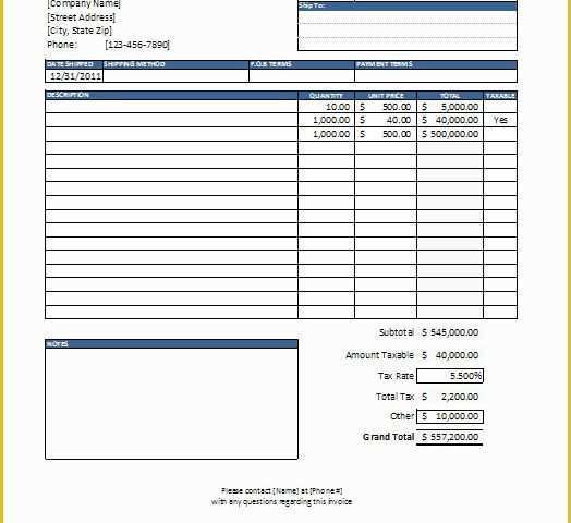 Free Editable Invoice Template Pdf Of Editable Invoice Template Excel