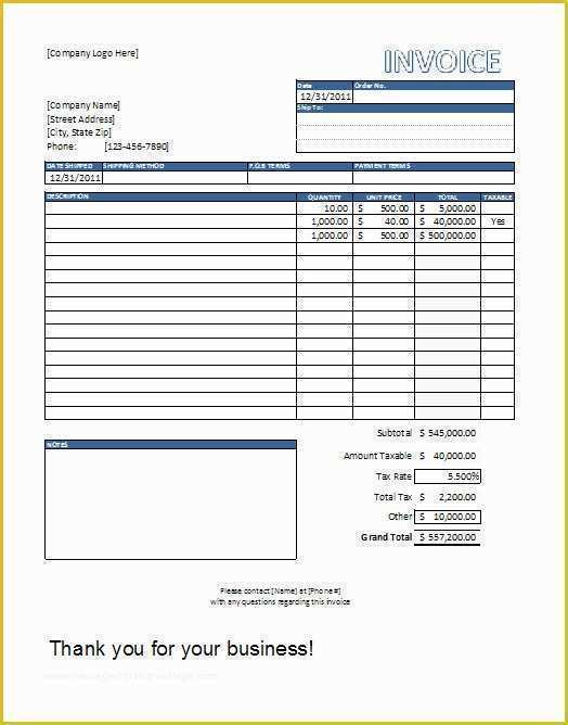 Free Editable Invoice Template Pdf Of Editable Invoice Template Excel