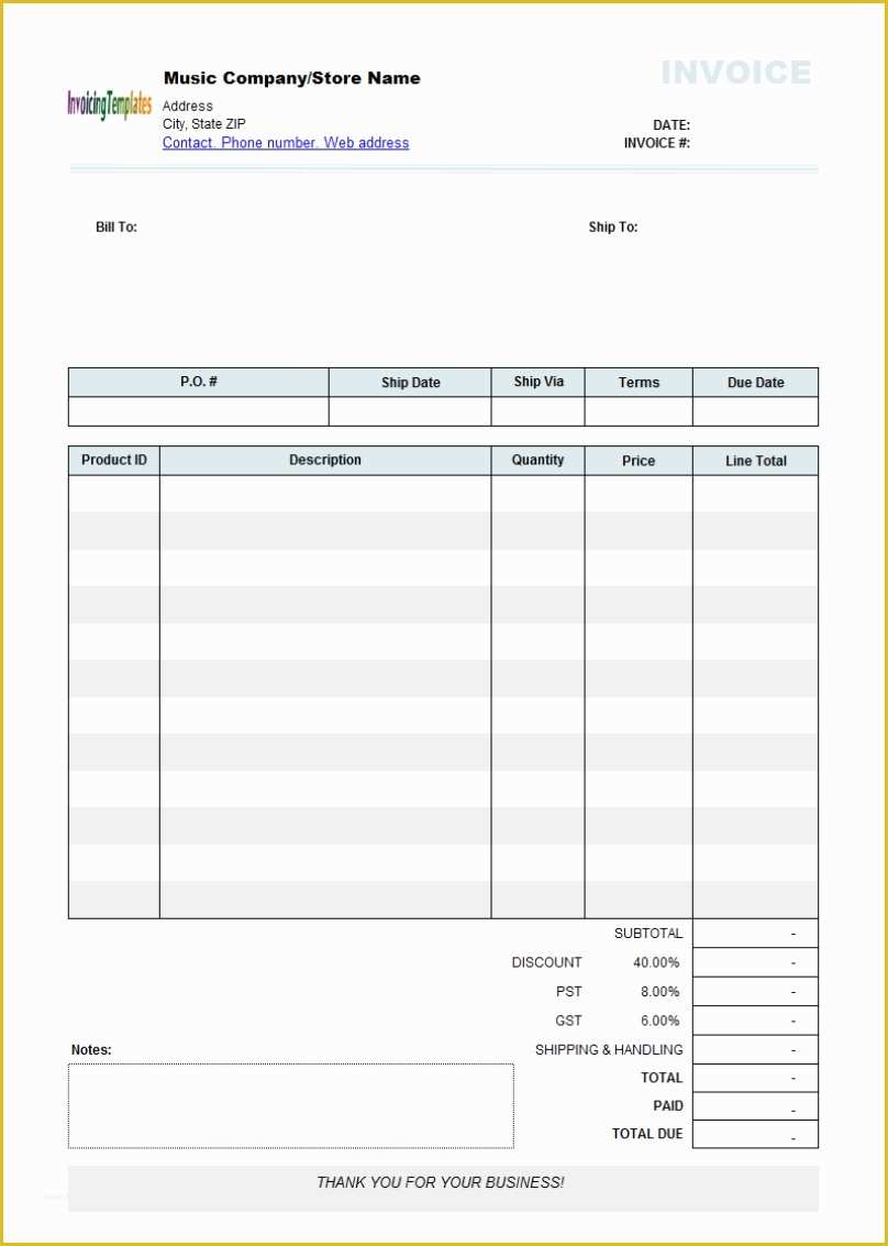 Free Editable Invoice Template Pdf Of Free Editable Invoice Template Invoice Template Ideas