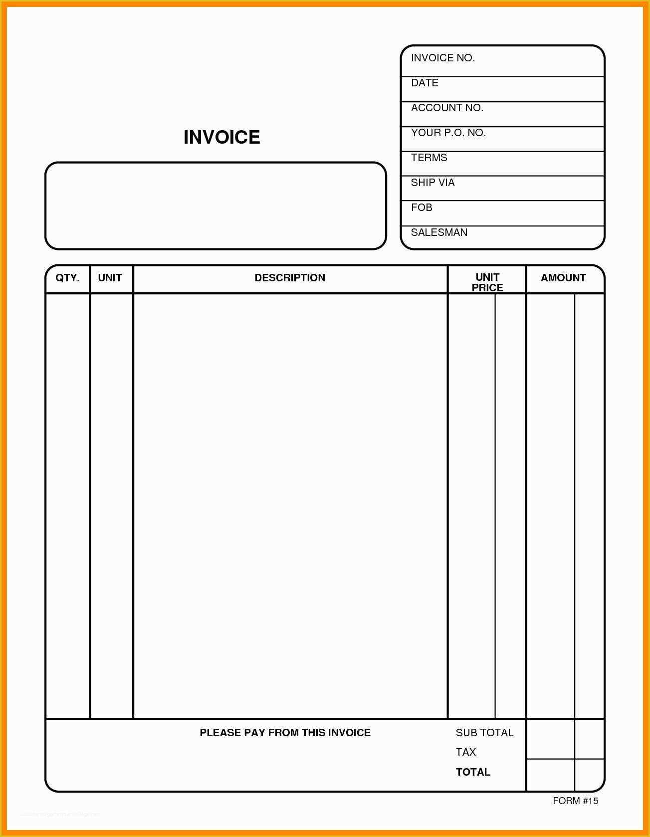 Free Editable Invoice Template Pdf Of Free Invoice – Amandae