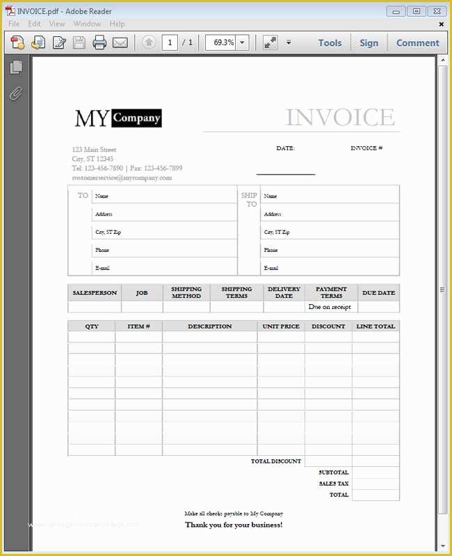 Free Editable Invoice Template Pdf Of Invoice Template Pdf Editable Denryokufo