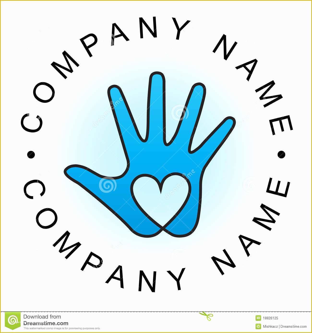 Free Editable Logo Templates Of Heart Hand Logo Royalty Free Stock Image