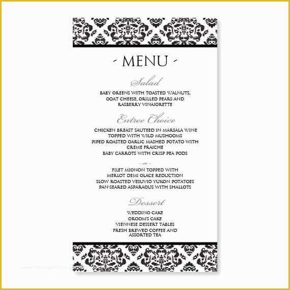 Free Editable Menu Template Of Diy Menu Card Template Instant Download Edit by Karmakweddings