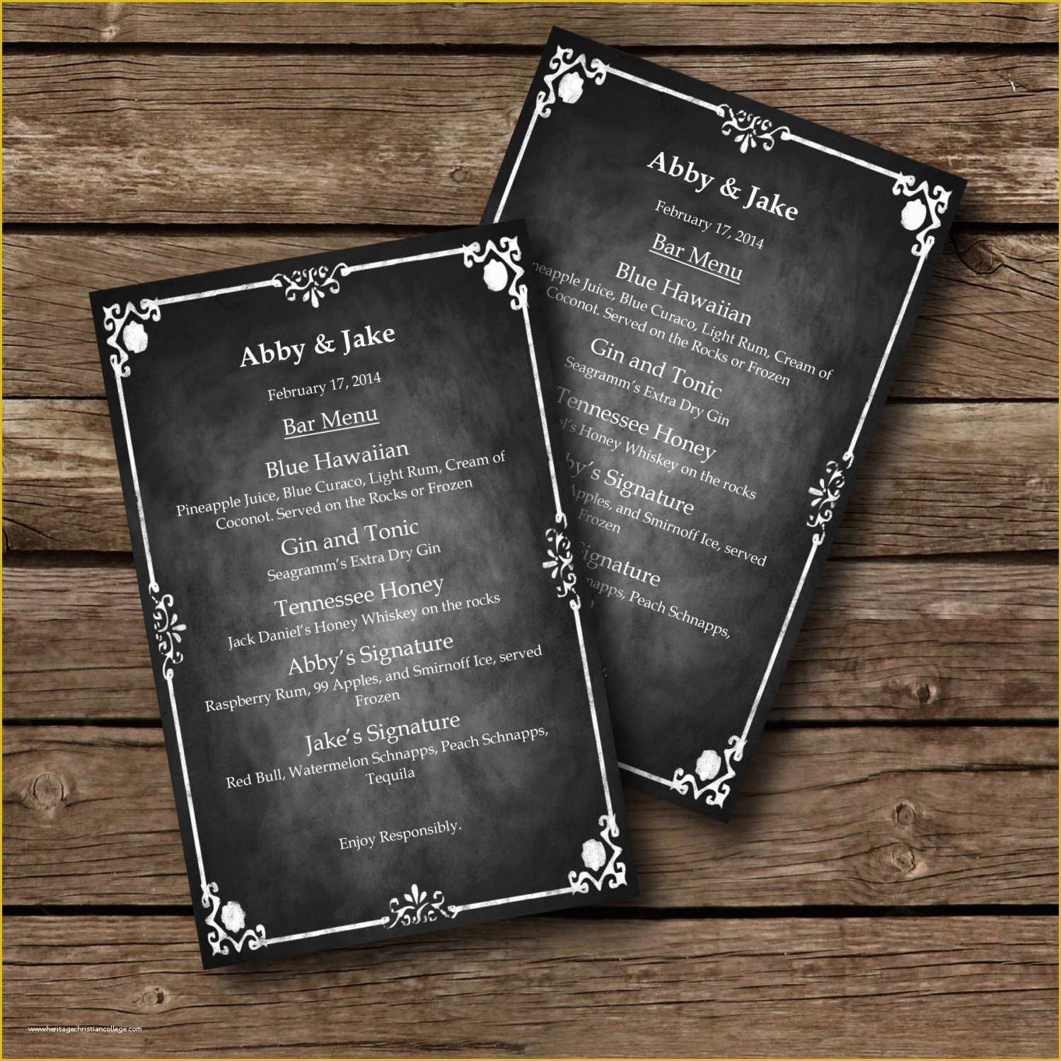 Free Editable Menu Template Of Editable Menu Template Chalkboard Style Word Document