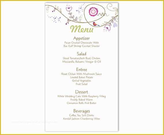 Free Editable Menu Template Of Wedding Menu Template Diy Menu Card Template Editable Text