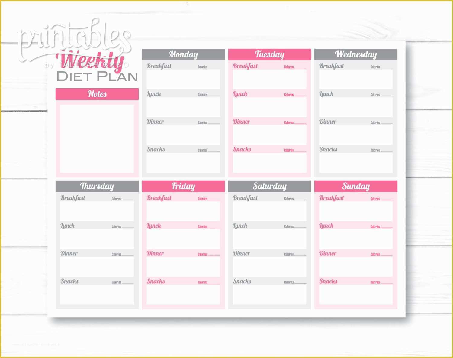 Free Editable Menu Template Of Weekly Meal Planner Pdf Editable Meal Planner for Weight