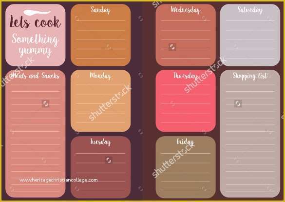 Free Editable Menu Template Of Weekly Menu Template – 20 Free Psd Eps format Download