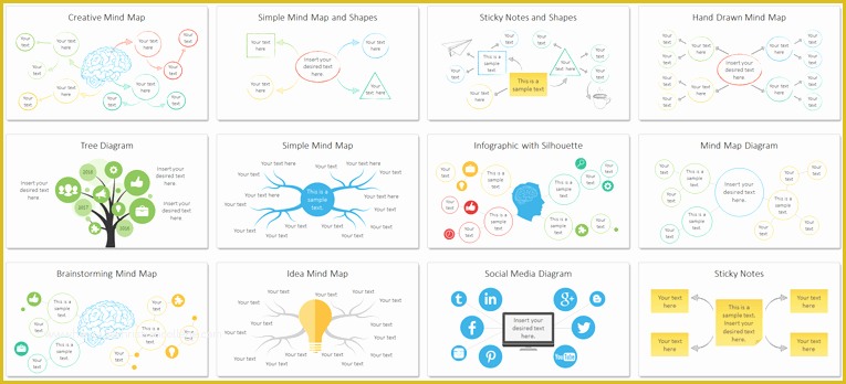 Free Editable Mind Map Template Of Mind Map Powerpoint Template Presentationdeck