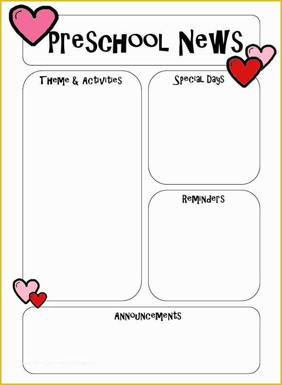 Free Editable Newsletter Templates for Teachers Of 6 Best Preschool Newsletter Templates to Download