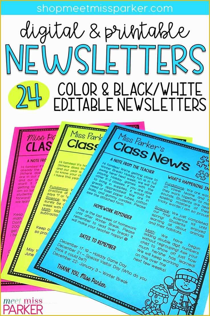 Free Editable Newsletter Templates for Teachers Of Best 25 Preschool Newsletter Templates Ideas Only On