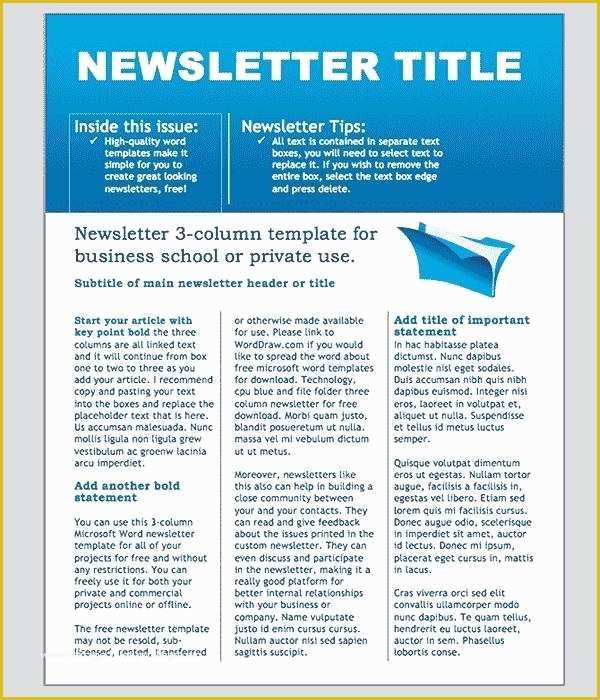 Free Editable Newsletter Templates for Teachers Of Great Monthly Newsletter Templates Free 8 Best