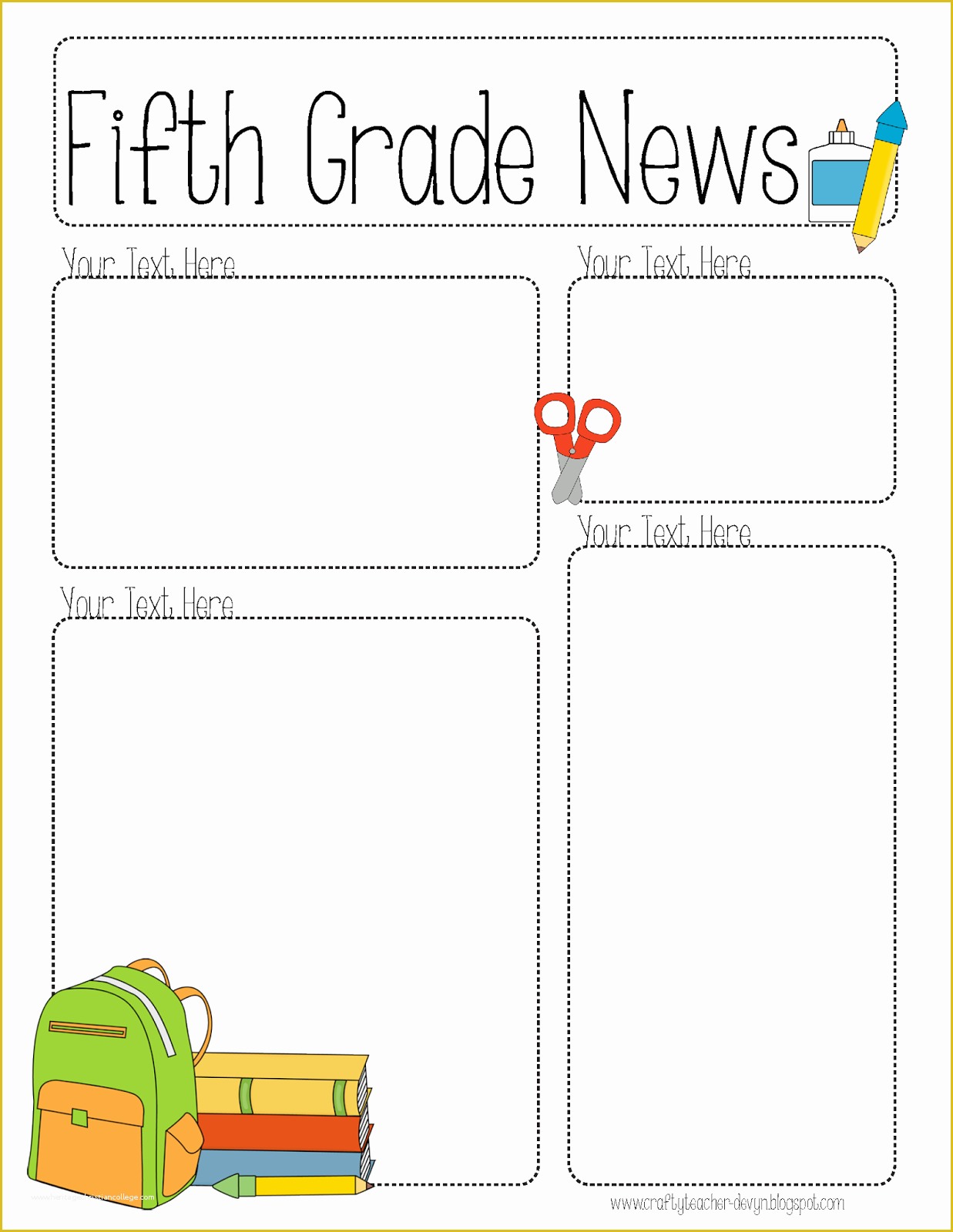 Free Editable Newsletter Templates for Teachers Of Pletely Editable Newsletter for All Grades