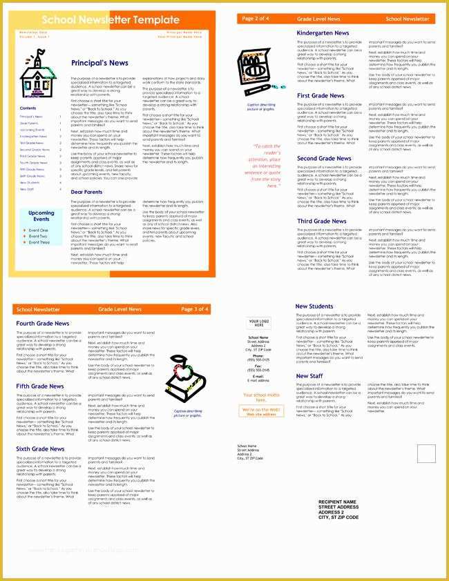 Free Editable Newsletter Templates for Word Of 10 Classroom Newsletter Templates Free and Printable