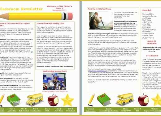 Free Editable Newsletter Templates for Word Of 9 Awesome Classroom Newsletter Templates &amp; Designs