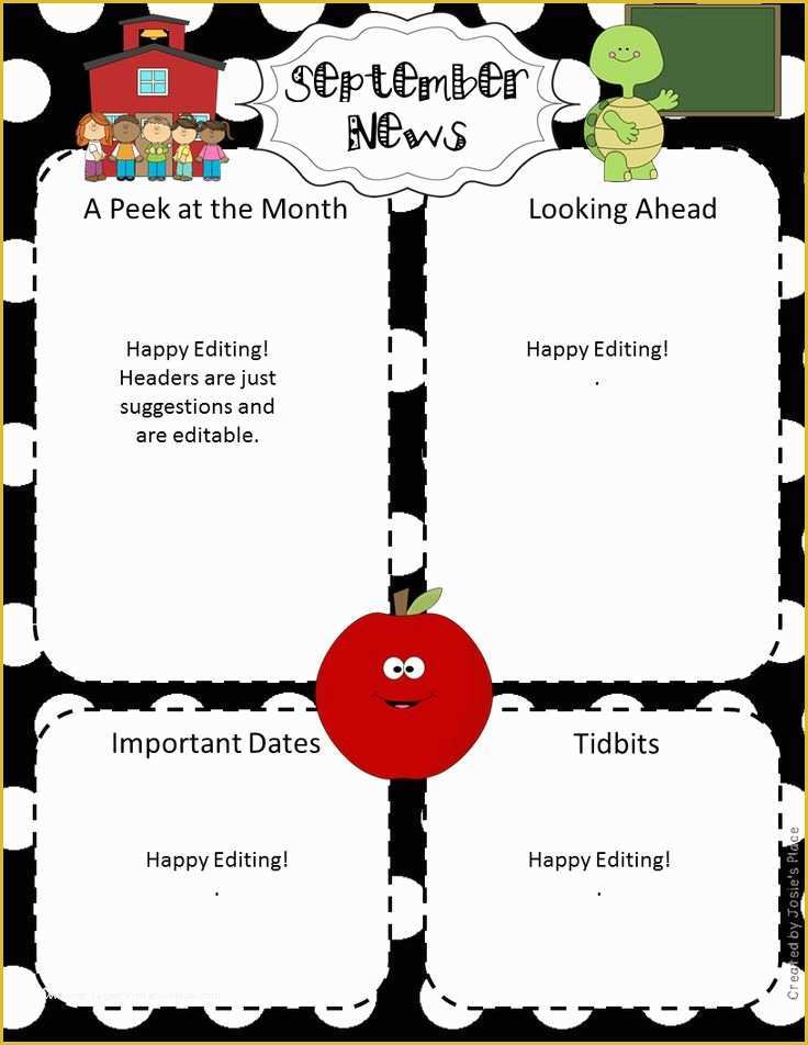 Free Editable Newsletter Templates Of 4540 Best Images About First Grade Freebies On Pinterest