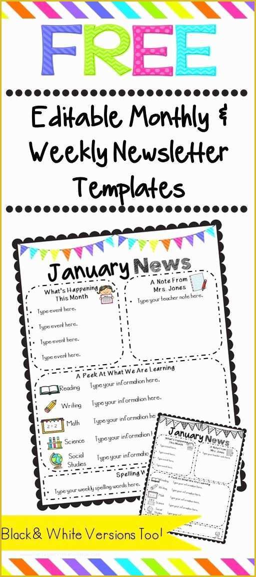 Free Editable Newsletter Templates Of Best 25 Monthly Newsletter Template Ideas On Pinterest