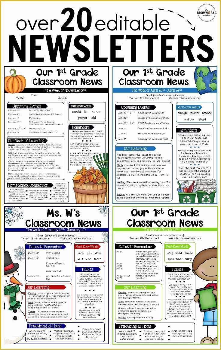 Free Editable Newsletter Templates Of Best 25 Preschool Newsletter Ideas On Pinterest