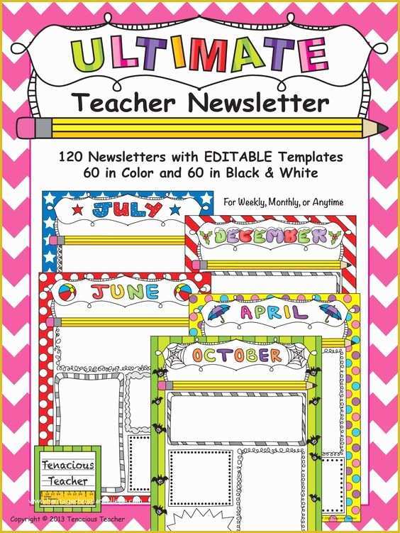 Free Editable Newsletter Templates Of Teacher Newsletter the Font and In Color On Pinterest