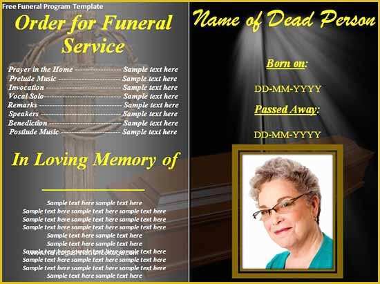 Free Editable Obituary Template Of 33 Sample Funeral Programs Templates