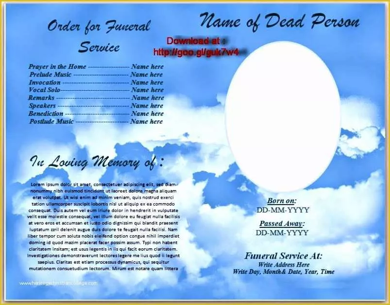 Free Editable Obituary Template Of 4 Editable Obituary Template Sampletemplatess