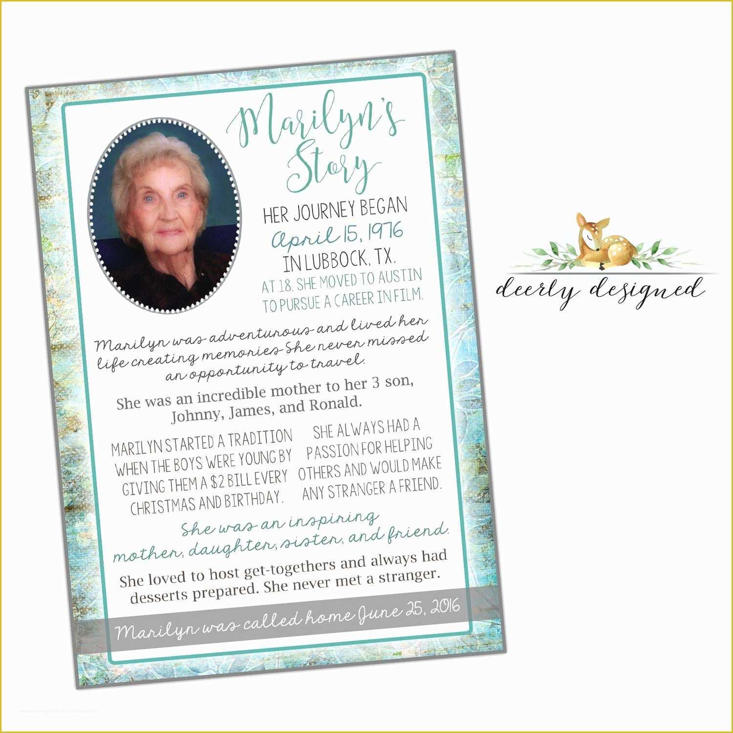 Free Editable Obituary Template Of 7 8 Free Editable Funeral Program Template