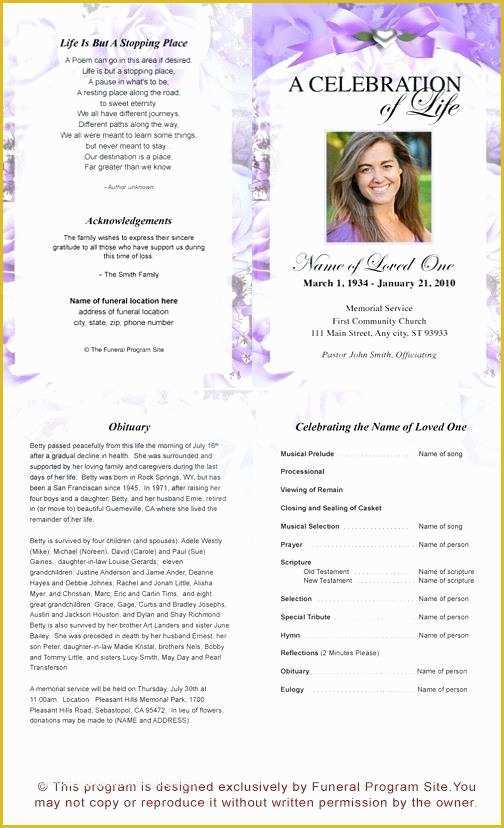 Free Editable Obituary Template Of Funeral Program Templates Publisher Obituary Template Free
