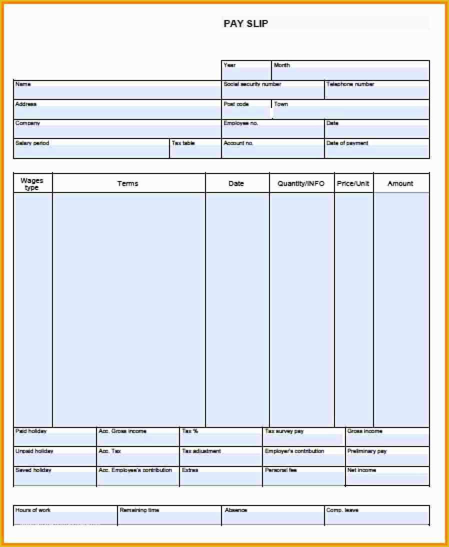 Free Editable Pay Stub Template Of 6 Paycheck Stub Template Pdf