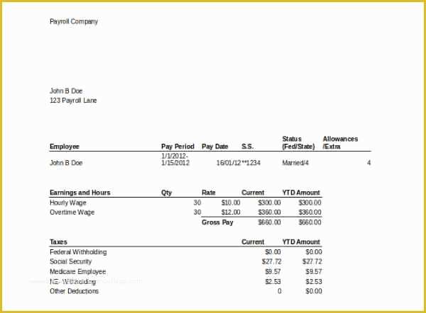 Free Editable Pay Stub Template Of 62 Free Pay Stub Templates Downloads Word Excel Pdf Doc