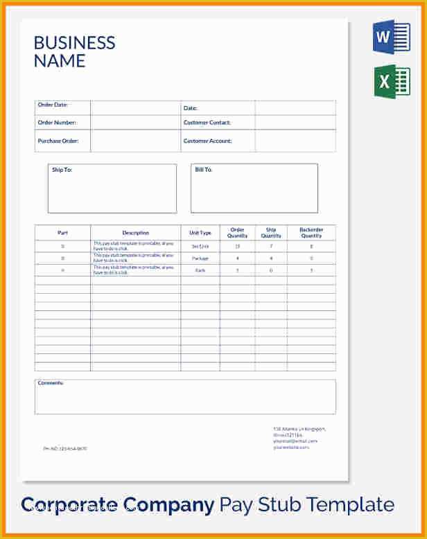 Free Editable Pay Stub Template Of 8 Editable Pay Stub Template