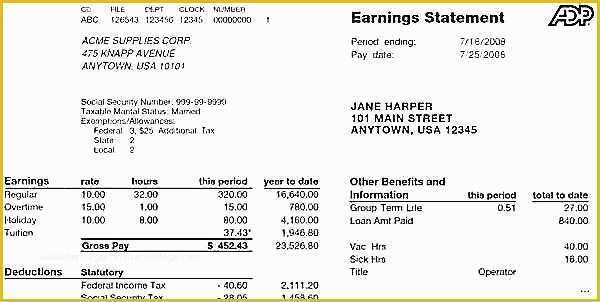 Free Editable Pay Stub Template Of Editable Pay Stub Template Adp Example Free – Template Gbooks