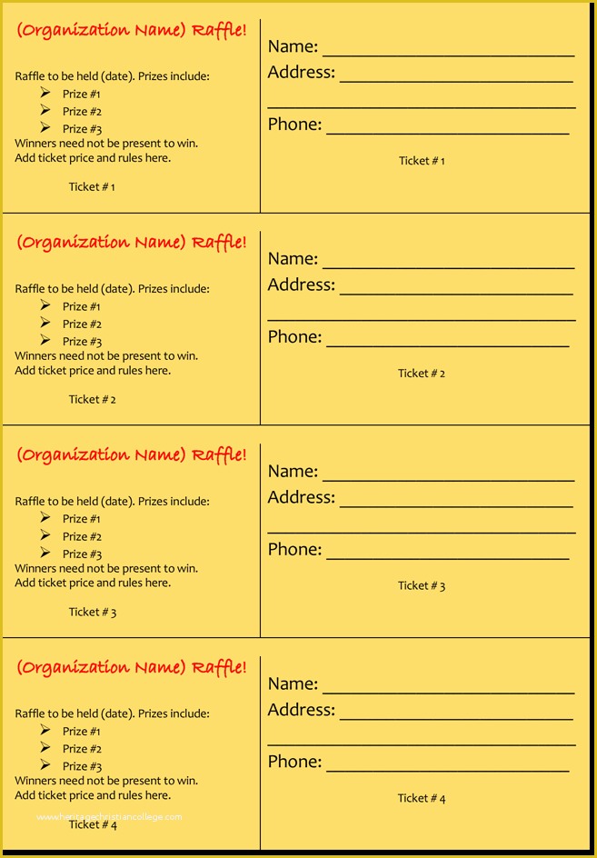 Free Editable Raffle Ticket Template Of 20 Free Raffle Ticket Templates with Automate Ticket