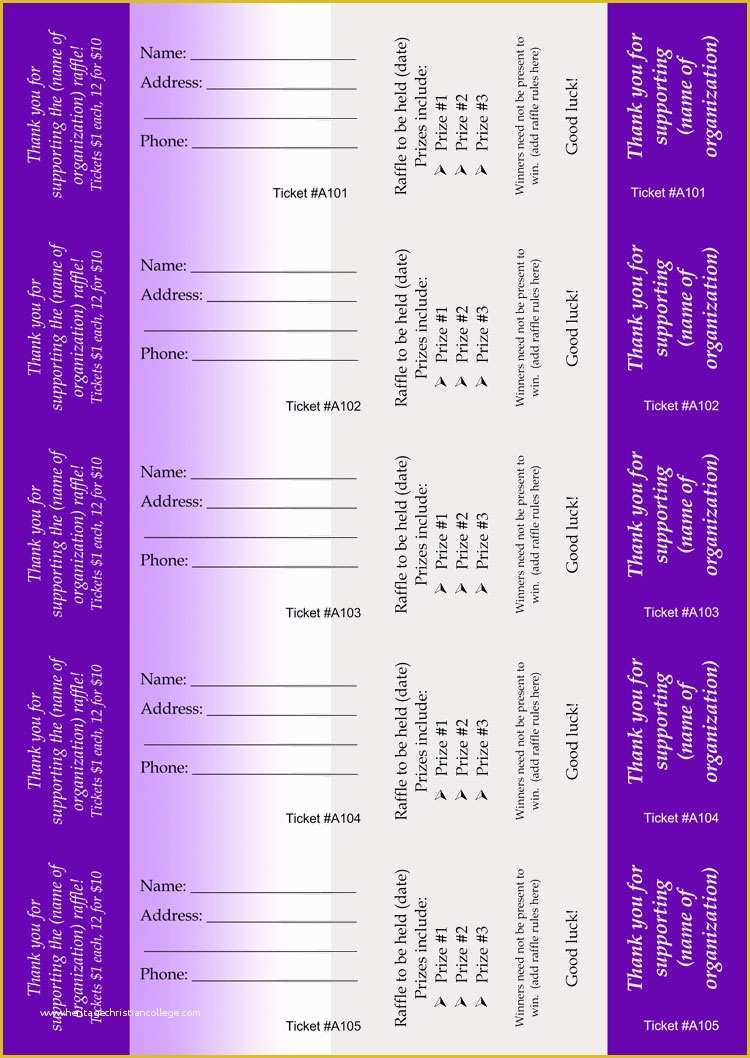 Free Editable Raffle Ticket Template Of 45 Raffle Ticket Templates