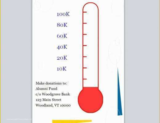 Free Editable thermometer Template Of Excel thermometer Goal Templates Editable