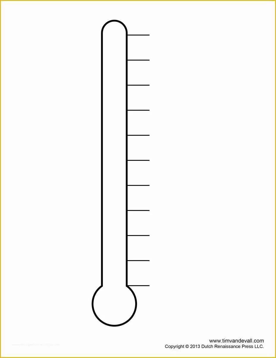 Free Editable thermometer Template Of Fundraising thermometer 05 Tim S Printables