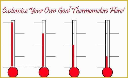 Free Editable thermometer Template Of Goal thermometers Sales Goal thermometer
