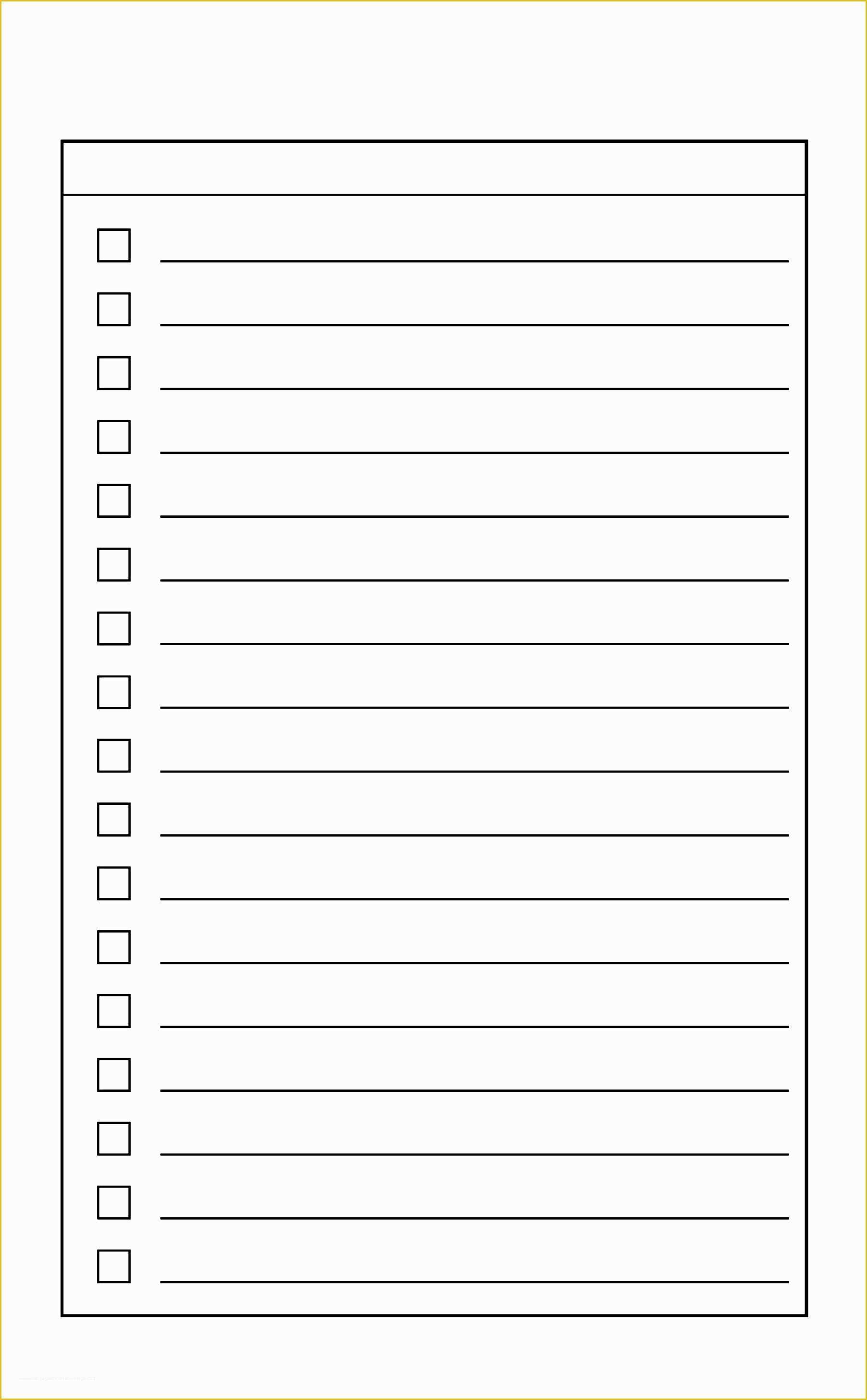 Printable Editable Checklist Template