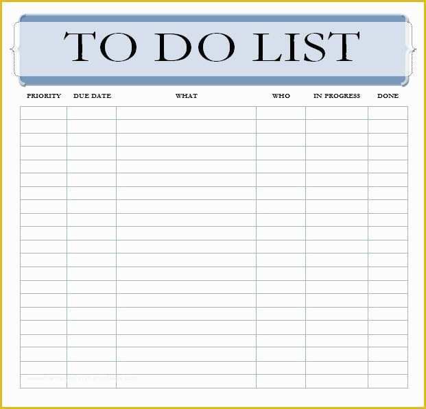 Free Editable to Do List Template Of Editable to Do List Template