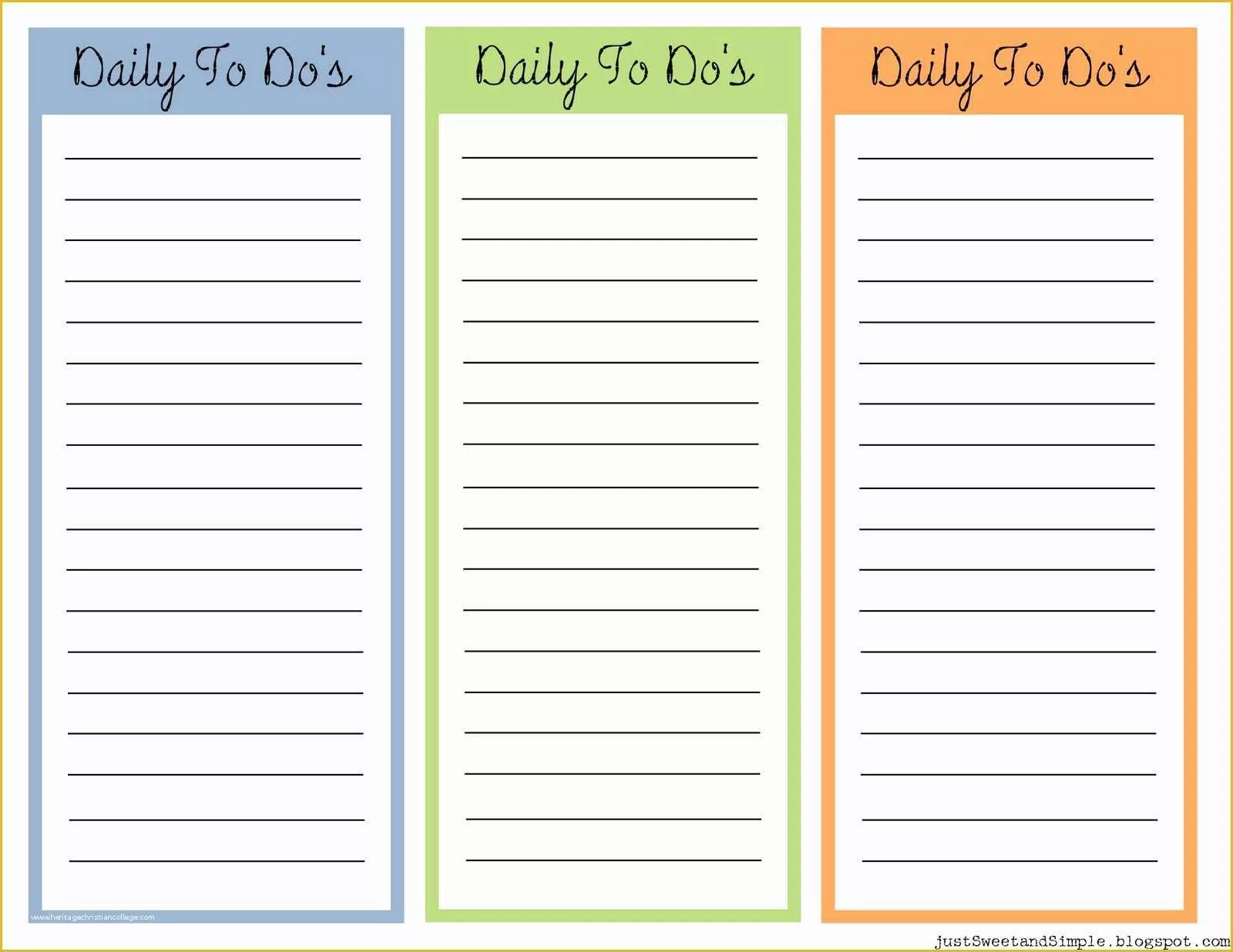 Free Editable to Do List Template Of Just Sweet and Simple Printable Little Daily to Do List S