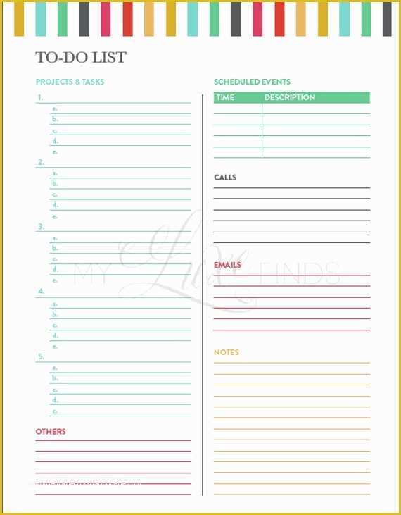Free Editable to Do List Template Of to Do List Daily Tasks Printable Home Management Folder