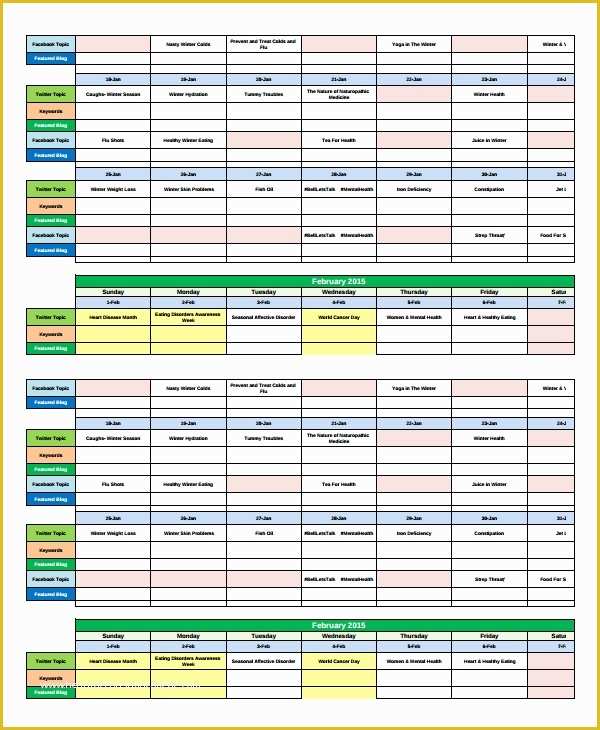 Free Editorial Calendar Template Of Editorial Calendar Templates for Content Marketing the