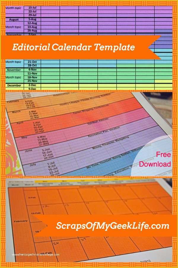 Free Editorial Calendar Template Of Free Editorial Calendar Template Download for Your Blog