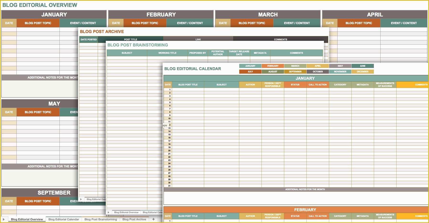 Free Editorial Calendar Template Of Free Marketing Plan Templates for Excel Smartsheet