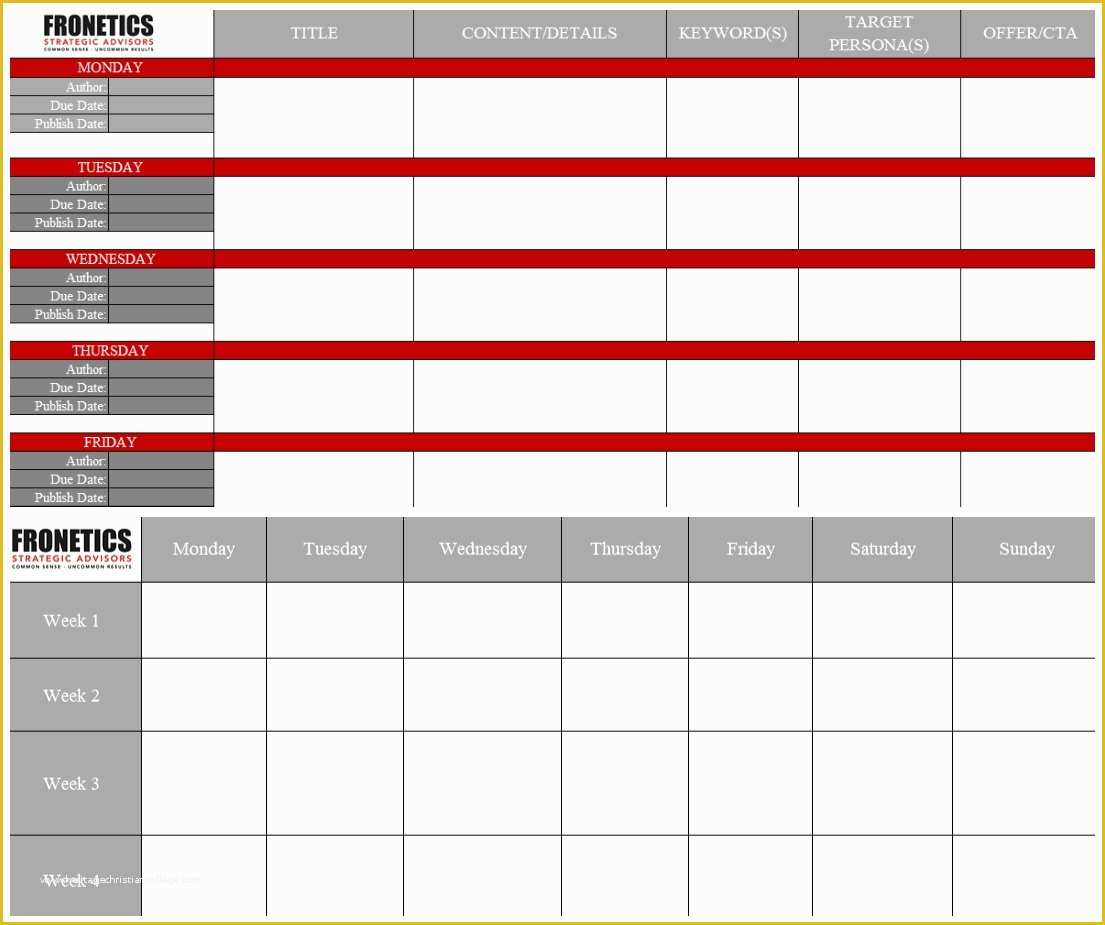 Free Editorial Calendar Template Of why You Need An Editorial Calendar for Your Blog [free