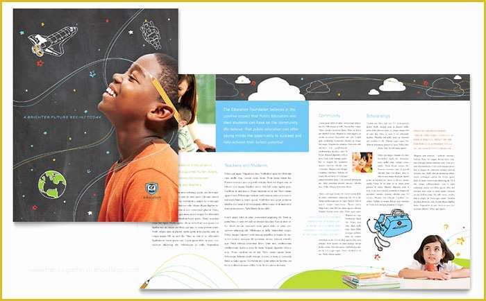 Free Education Brochure Templates for Word Of Education Foundation &amp; School Brochure Template Design