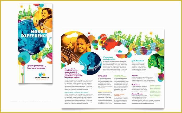 Free Education Brochure Templates for Word Of Youth Program Tri Fold Brochure Template Design